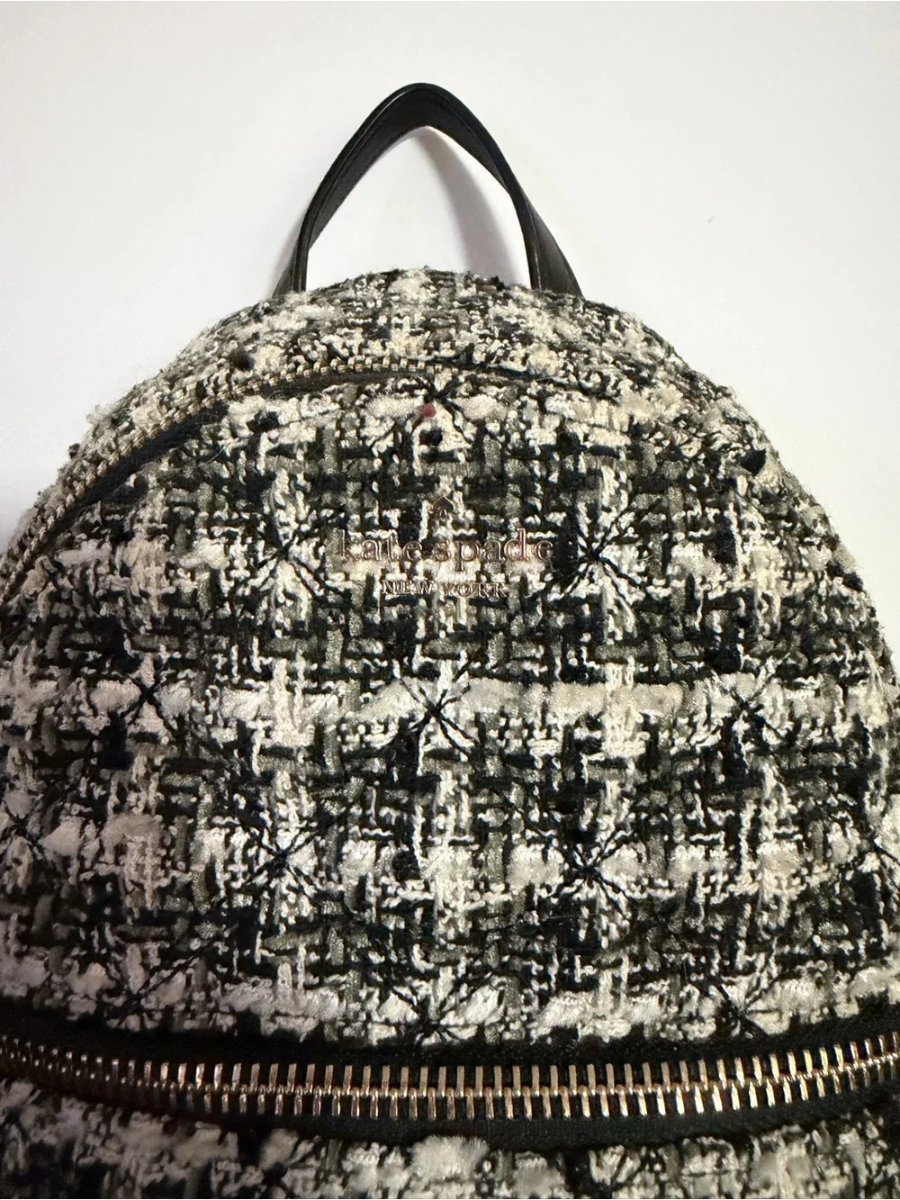 Black & White Kate spade Mini Backpack